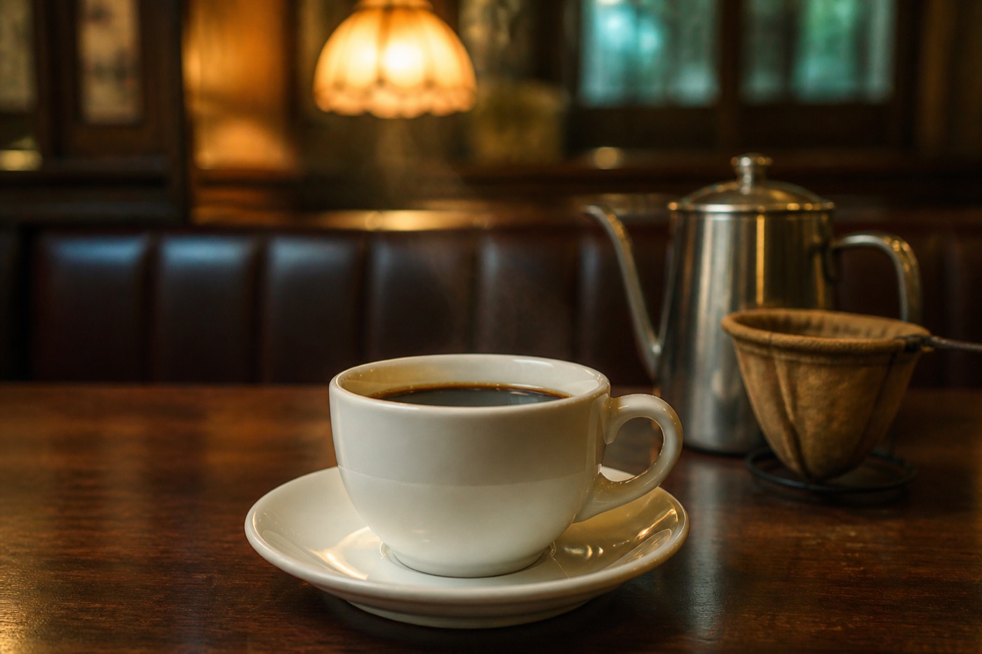 ネルドリップで淹れた純喫茶のブレンド珈琲